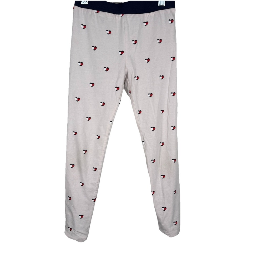Tommy Hilfiger 7Y Reversible Elastic Waist Heart Logo Leggings Multicolor Girls